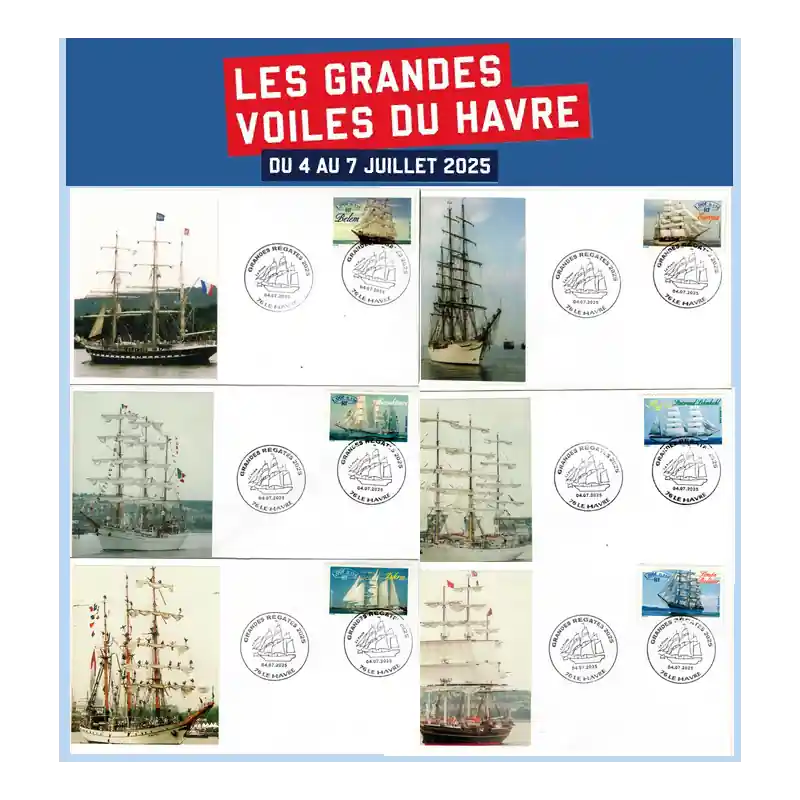Quantité Limitée Enveloppes philatéliques "Les grandes voiles du Havre 2025" Série n°2