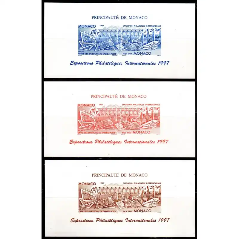 Gravures timbres Exposition Philatélique Internationale 1997 - Monaco Vente Directe