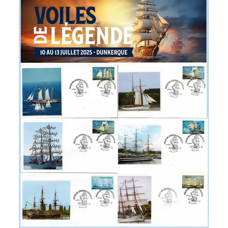 Bon Plan Enveloppes philatéliques "Voiles de légende Dunkerque 2025" Série n°3