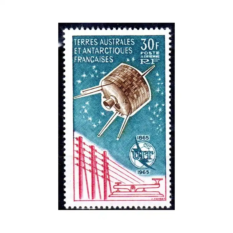 Commander Maintenant Timbre TAAF Poste Aérienne N°9 Centenaire de l'Union Internationale des Télécommunications **