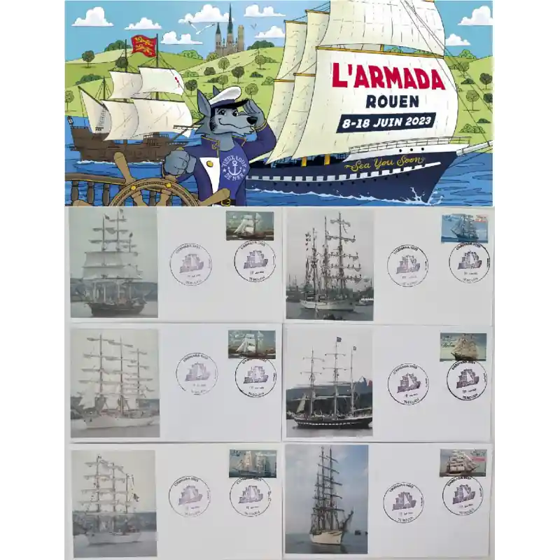 En Vogue Enveloppes philatéliques "L'Armada Rouen 2023" Série n°2