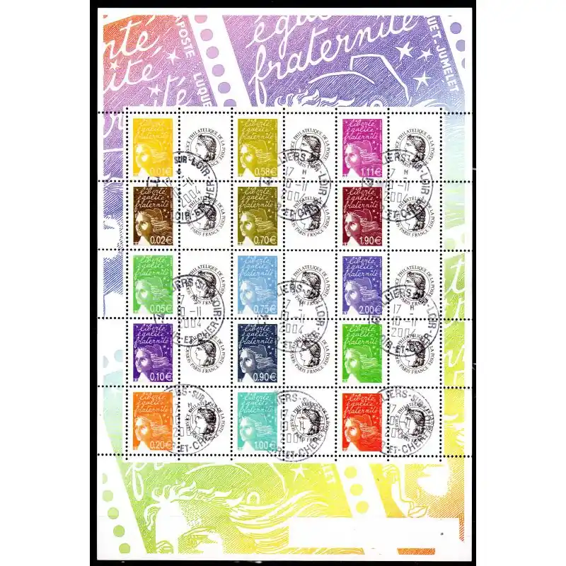 Timbre Personnalisé Feuille n°F3688B avec vignette "Cérès" Oblitérés Soldes