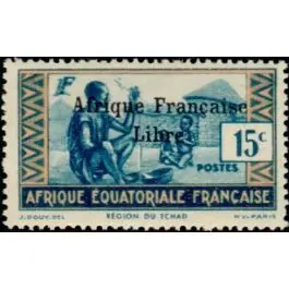 Haute Qualité Timbre de collection AEF - 161