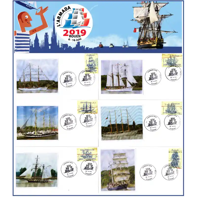 Exclusif Enveloppes philatéliques "L'Armada Rouen 2019" Série n°1
