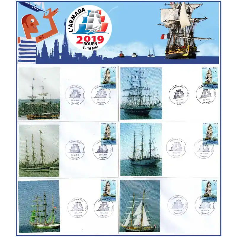 Acheter Direct Enveloppes philatéliques "L'Armada Rouen 2019" Série n°3