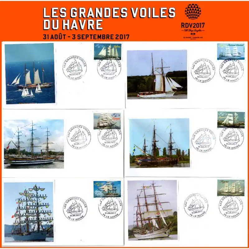 Petit Prix Enveloppes philatéliques "Les Grandes Voiles du Havre 2017" Série n°2