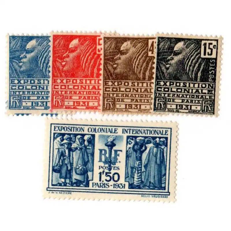 Timbre France N°270 à N°274 Exposition coloniale Neuf ** Haute Qualité