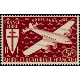 Premium Timbre de collection AEF - Poste Arienne 24
