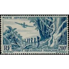 Livraison Gratuite Timbre de collection AEF - Poste Arienne 52