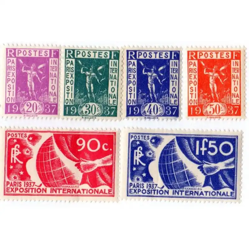 Prix Réduit Timbre France N°322 à N°327 Exposition internationale de Paris Neuf **