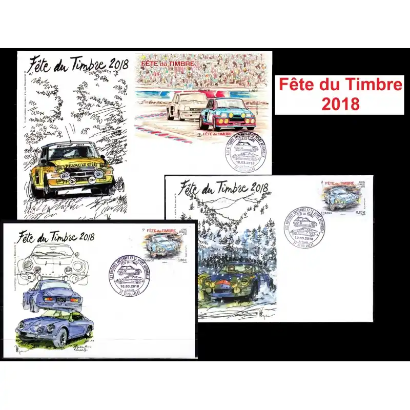 Édition Limitée Lot des 3 Souvenirs philatéliques FFAP Carte et Enveloppes Fête du timbre 2018