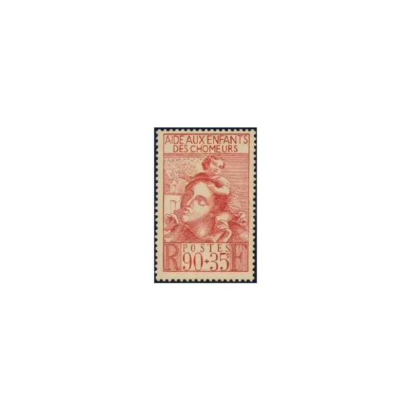 Timbre France N°428 Les enfants des chômeurs Neuf ** Super Prix