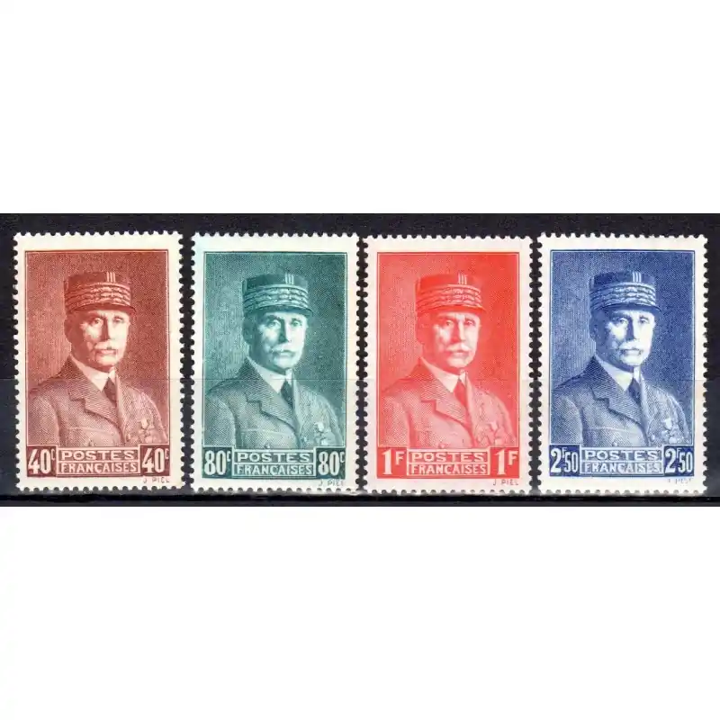Garantie Incluse Timbre France N°470 à N°473 Maréchal Pétain Neuf **