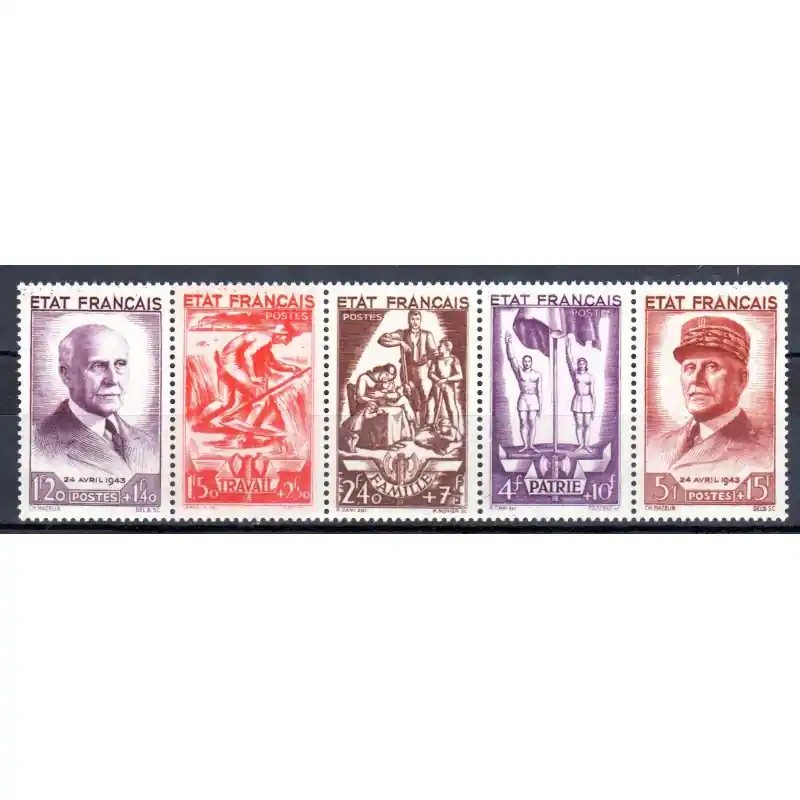 Achetez Aujourd’hui Timbre France N°576 à N°580 Au profit du secours national Neuf **