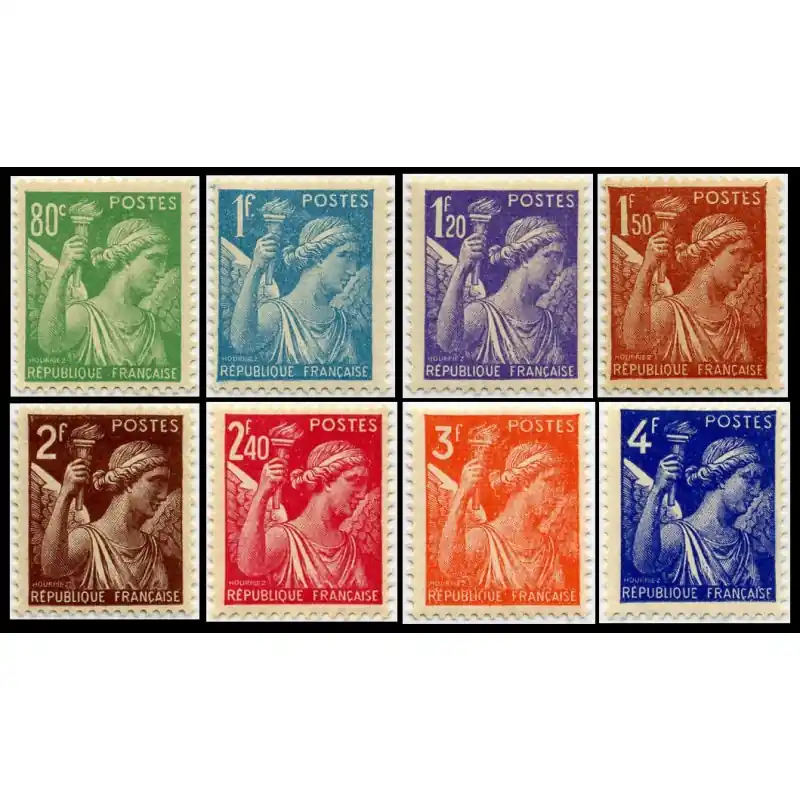 Petit Prix Timbre France N°649 à N°656 type Iris Neuf **