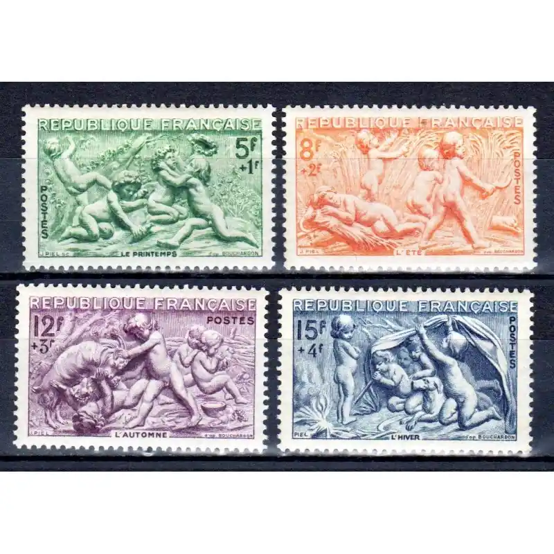 Timbres France N°859 à N°862 Série des saisons Neuf ** Prix Réduit