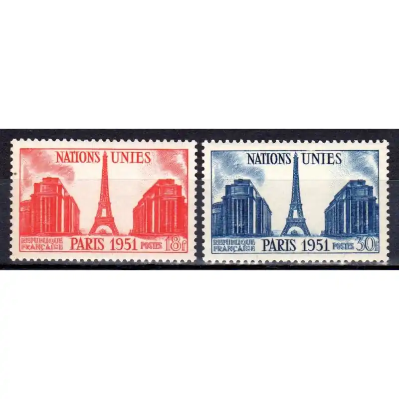 Pas Cher Timbres France N°911 / N°912 Tour Eiffel et Palais de Chaillot Neuf **