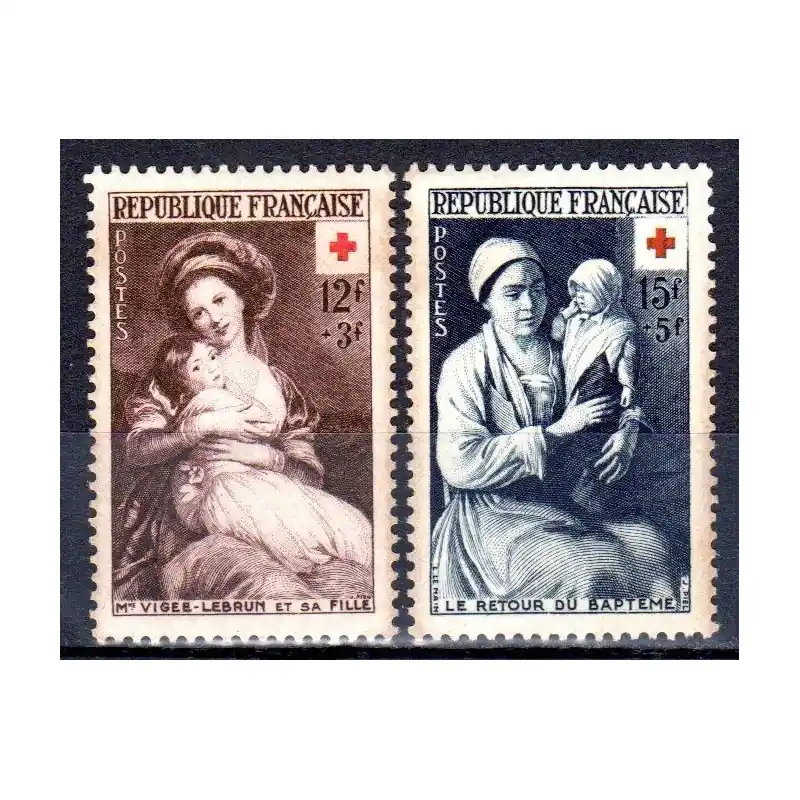 Vente Directe Timbres France N°966 / N°967 Au profit de la Croix-Rouge Neuf **