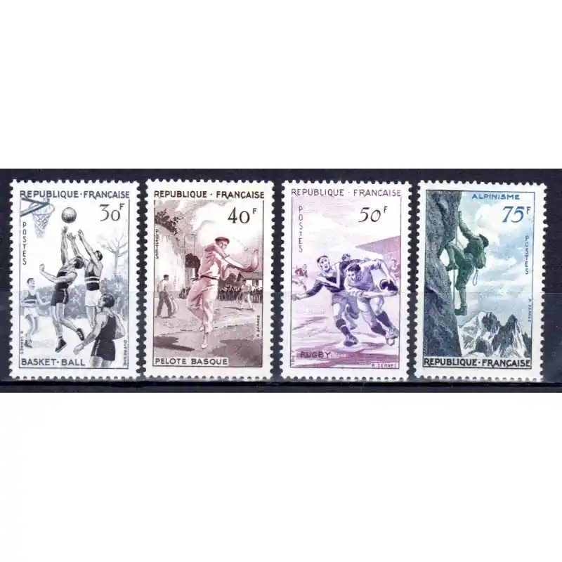 Timbres France N°1072 à N°1075 Série Sportive Neuf ** Exclusif