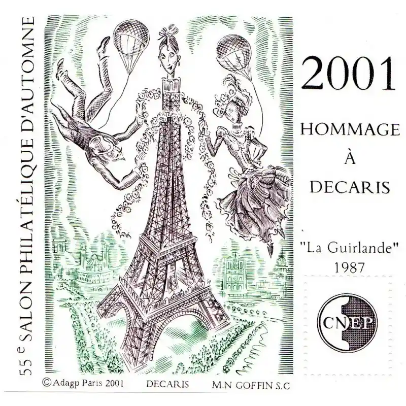 Bloc CNEP n°34 "2001 Hommage à Decaris" Prix Choc