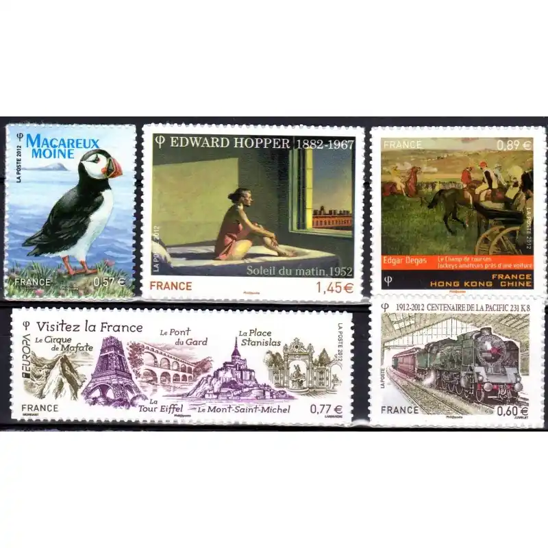 Timbres adhésifs entreprise. 5 valeurs 2012 Vente Flash