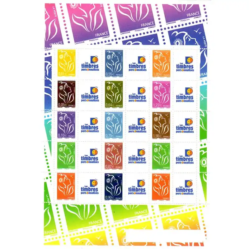Garantie Incluse Timbre Personnalisé Feuille n°F3925A avec vignette "Timbres personnalisés"