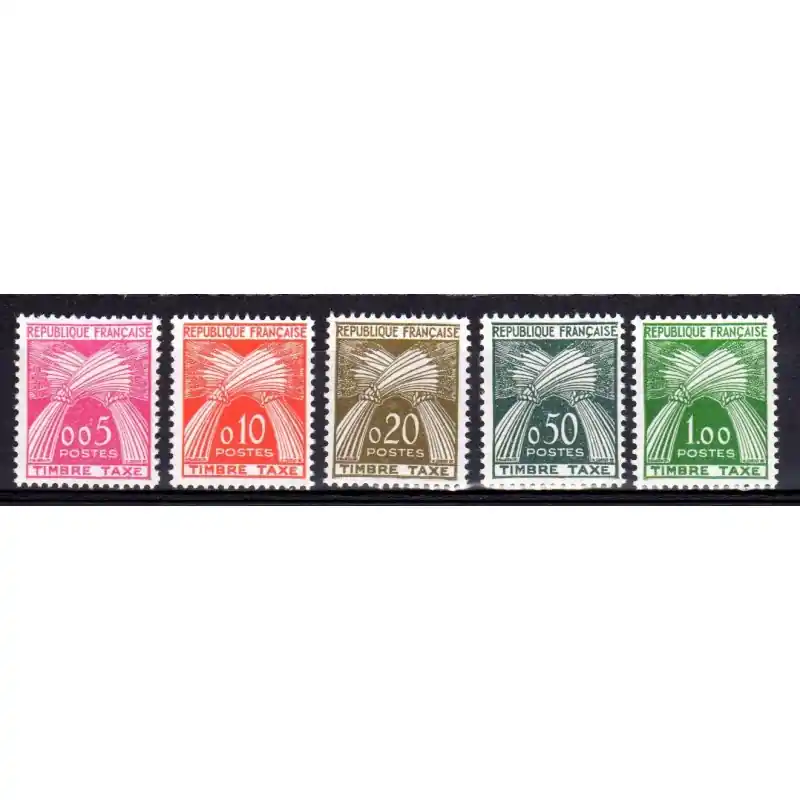Achat Immédiat France Série Timbre-taxe n°90 à 94 Neuf**