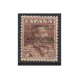 Fait Main Timbre de collection Andorre Espagnol - 012 (A)
