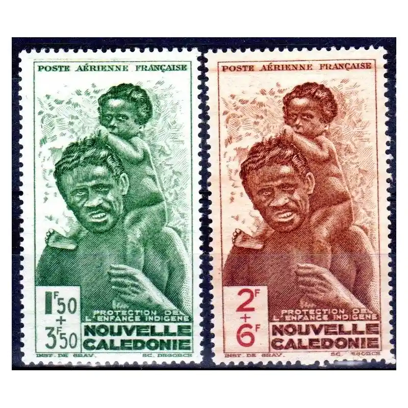 Nouvelle Calédonie Poste Aérienne n°36 et 37 Dernier Modèle