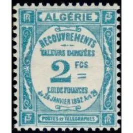 Quantité Limitée Timbre de collection Algerie - Taxe 20