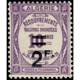 Édition Limitée Timbre de collection Algerie - Taxe 24