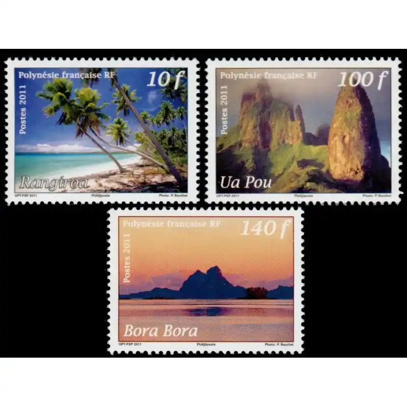 Timbre Polynésie n°957 à 959 Authentique