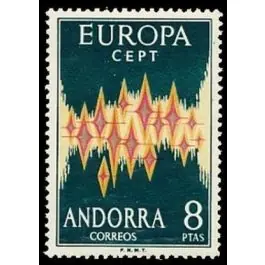 Produit De Marque Timbre de collection Andorre Espagnol - 064A