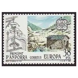 Prix Réduit Timbre de collection Andorre Espagnol - 159