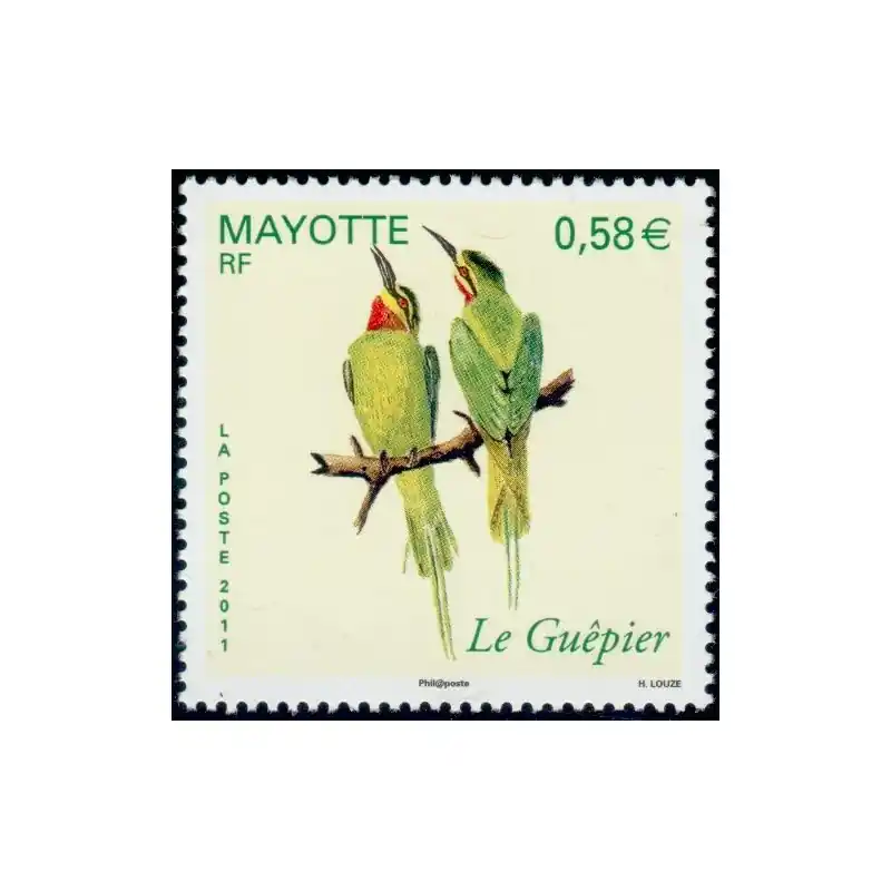 Timbre Mayotte n°246 Fait Main