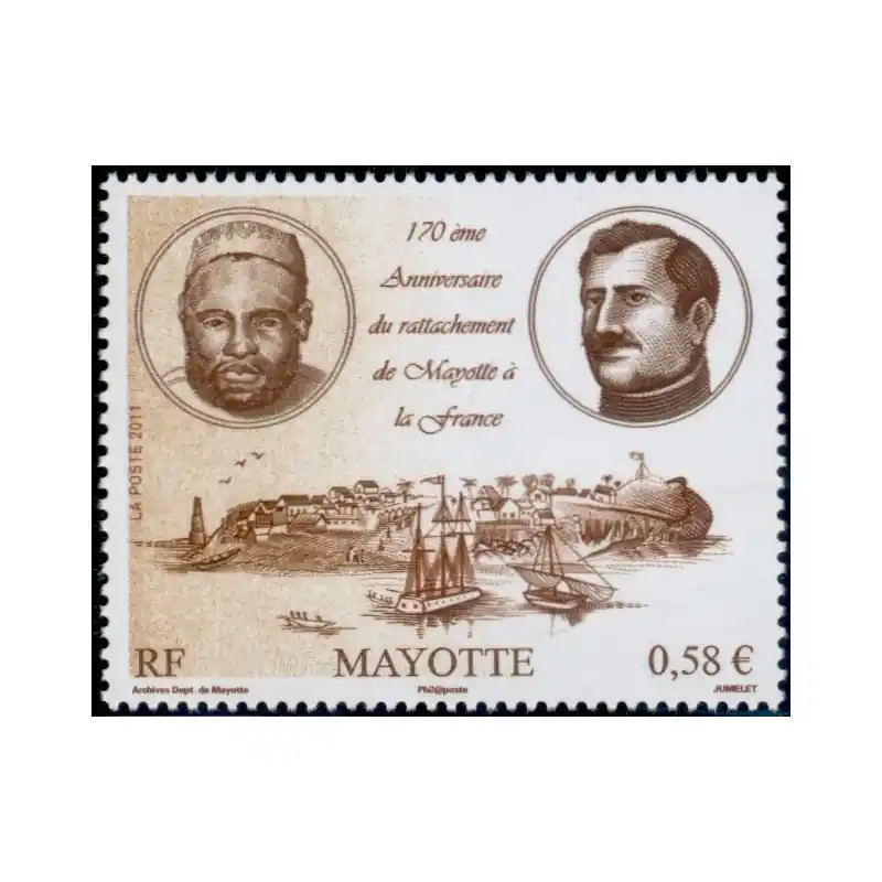 Fait Main Timbre Mayotte n°248