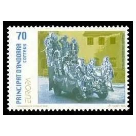 Retour Gratuit Timbre de collection Andorre Espagnol - 249