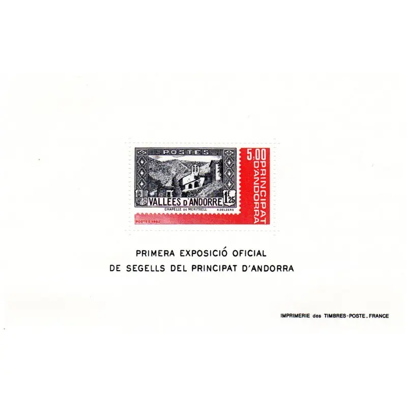 Livraison Mondiale Andorre Français Bloc Feuillet n°1