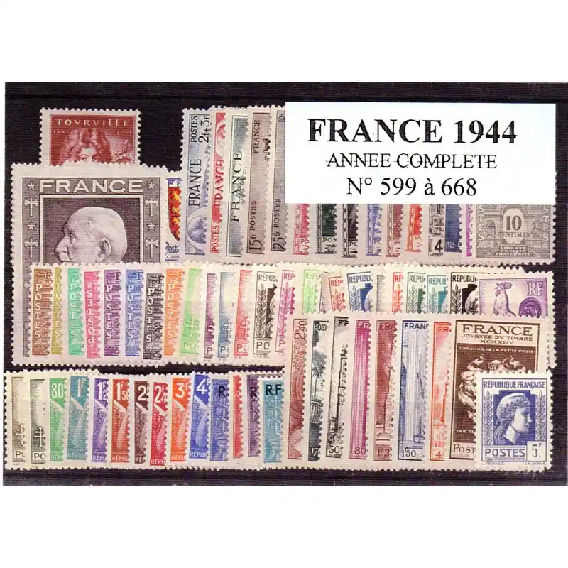 Promotion Saisonnière Timbres France 1944 année complète