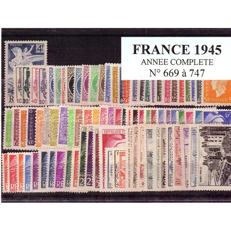Timbres France 1945 année complète Offre Exclusive