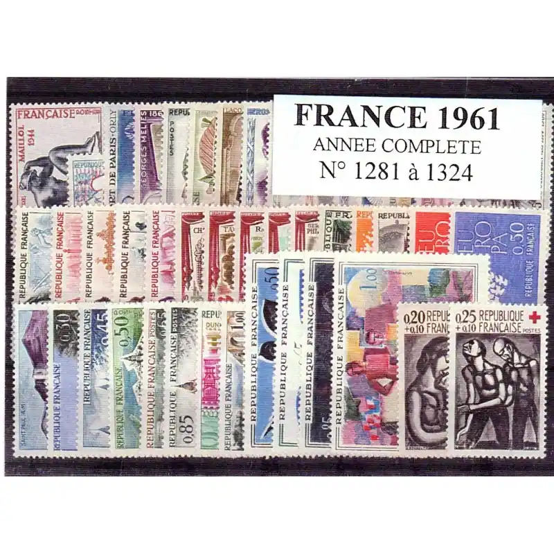 Commander Maintenant Timbres France 1961 année complète
