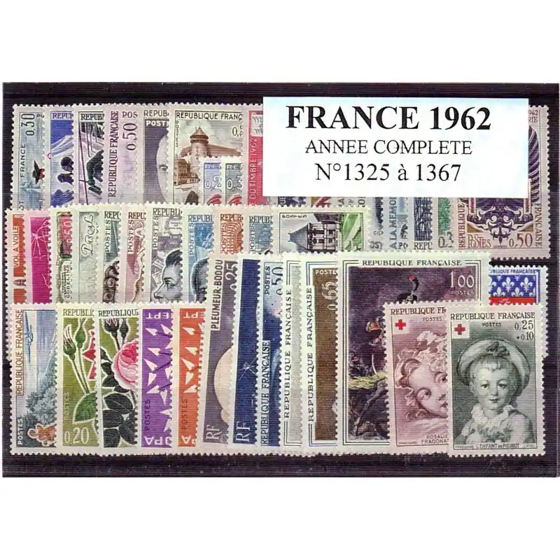 Pas Cher Timbres France 1962 année complète