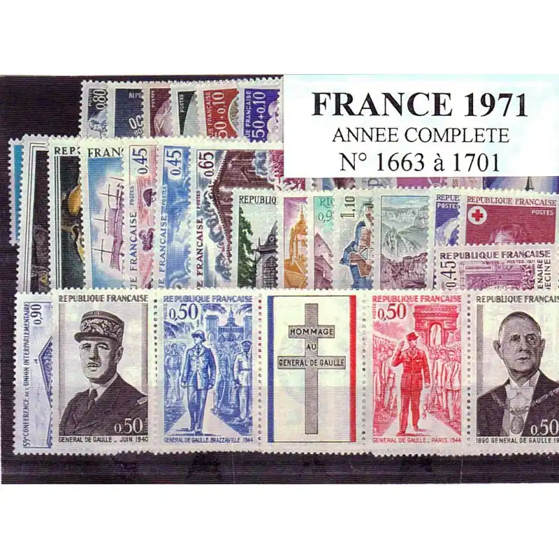 Meilleur Prix Timbres France 1971 année complète