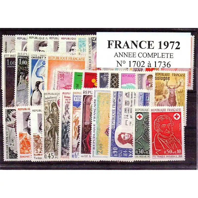 Timbres France 1972 année complète Quantité Limitée
