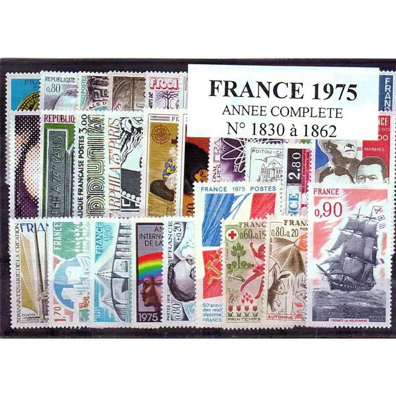 Nouvelle Collection Timbres France 1975 année complète