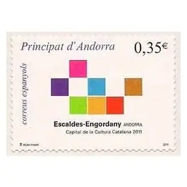 Dernier Modèle Timbre de collection Andorre Espagnol - 367