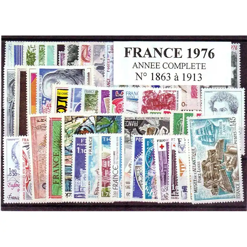 Timbres France 1976 année complète Petit Prix