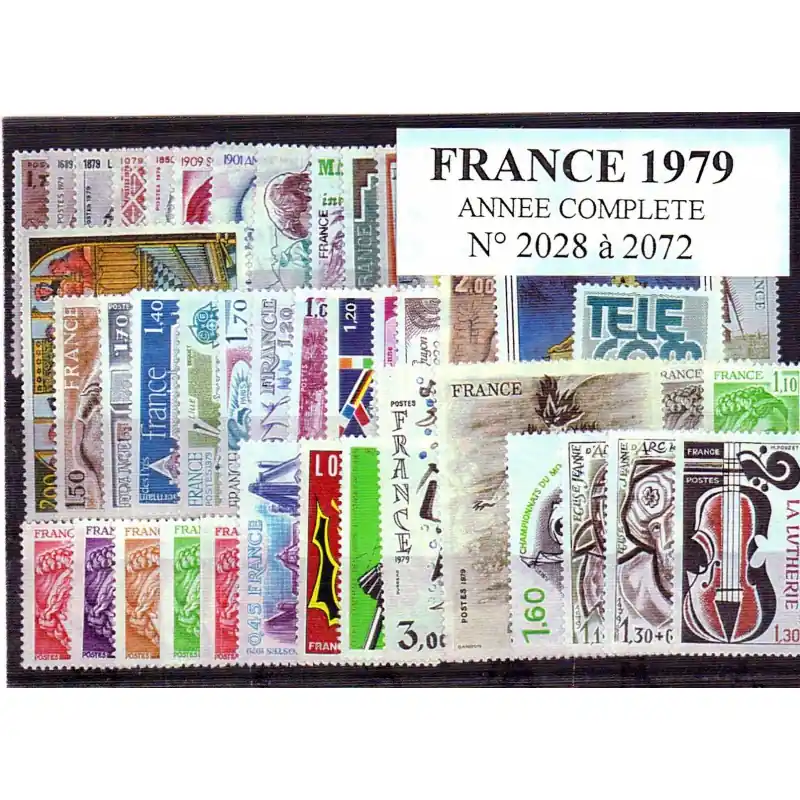 Timbres France 1979 année complète Nouveauté