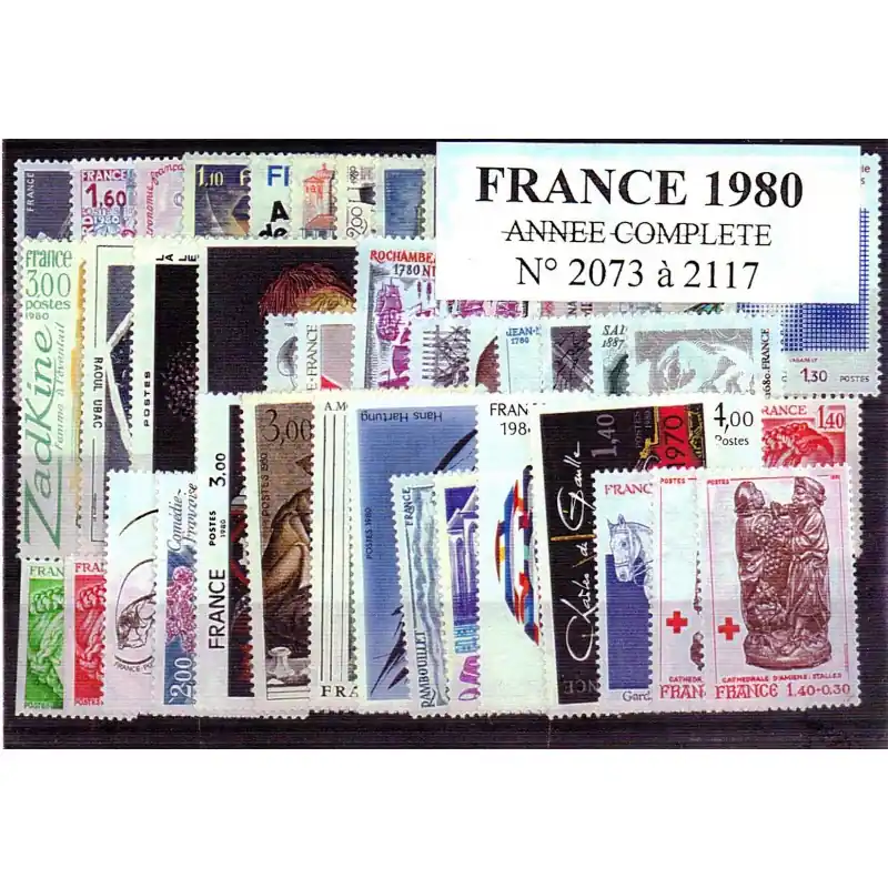 Petit Prix Timbres France 1980 année complète