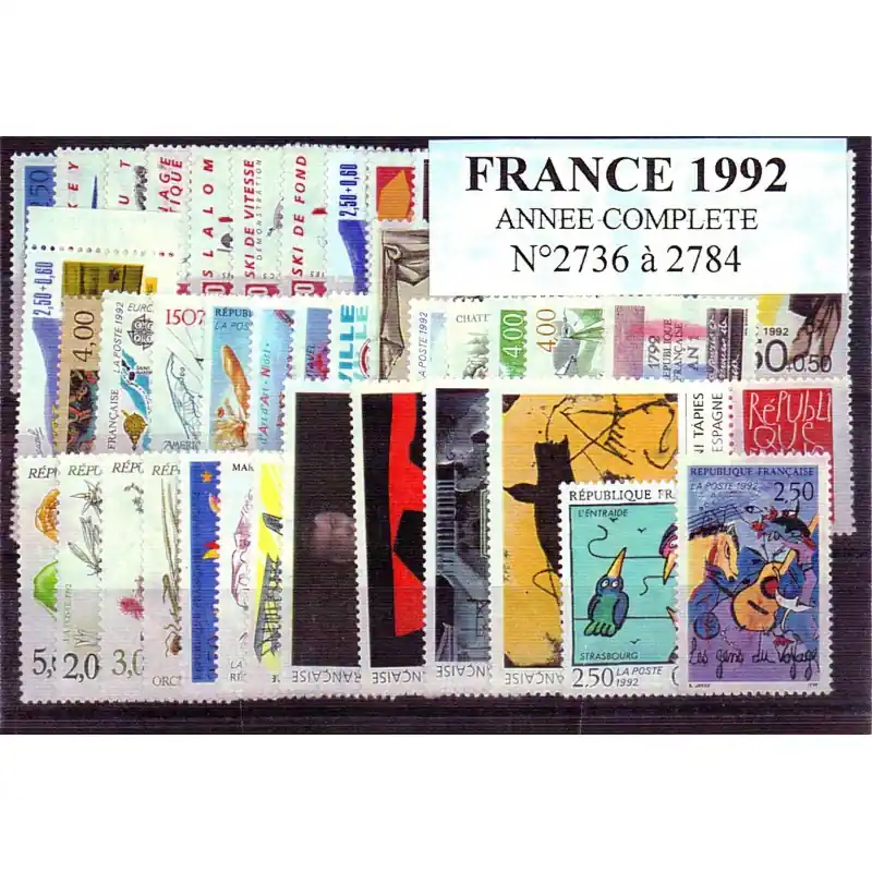 Timbres France 1992 année complète Offre Limitée